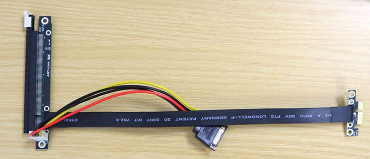 Riser PCI-E 3.0 16x to x1 PCIe x16 x1 PCI Express Riser Mining Graphics Card Extension Cable R13SC 25cm with Power Line (No Power Cable)