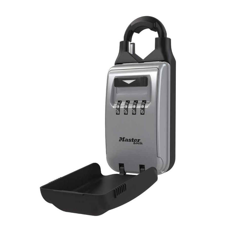 Black Portable Key Lock Box with Adjustable Shackle, Set/Reset Combination for Tenants, Guests, Clients, Ideal for Realtors, Landlords or Property Managers, Holds 6 Keys, 5420EC