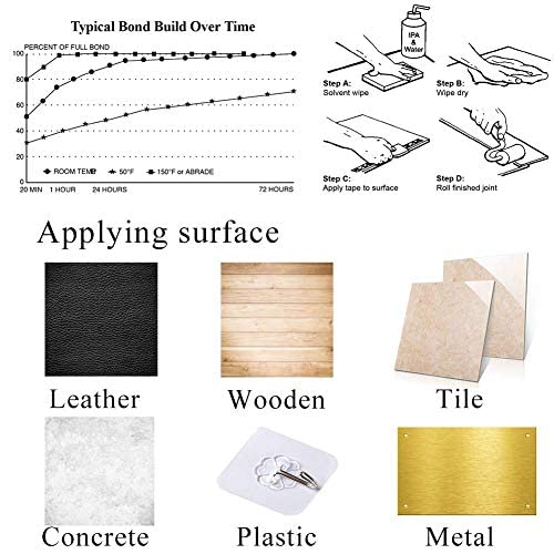 Double Sided Mounting Tape 0.39 x 63.6 Ft 5608 Strong Adhesive Heavy Duty Waterproof Foam Tape Gray Color for LED Strip Light Office Home Car Deco(5608C)