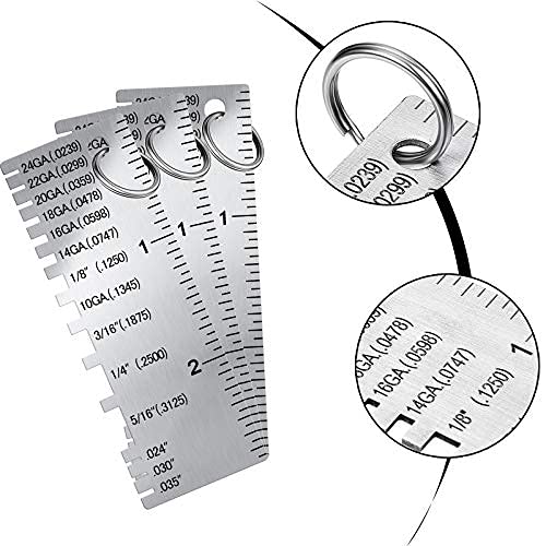 Gauge Metal Sheet Thickness Gauge Metal Gauge Tool Stainless Steel Thickness Gauge ONE-Sided Material Wire Thickness Gauge Plated Size Inspection Tool (1)
