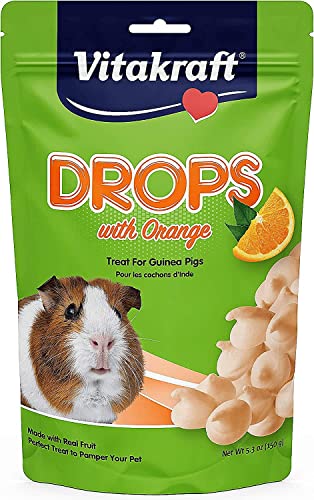 Drops Guinea Pig Treat - Orange - Yogurt Treats for Guinea Pigs Orange 5.3 Ounce (Pack of 1)
