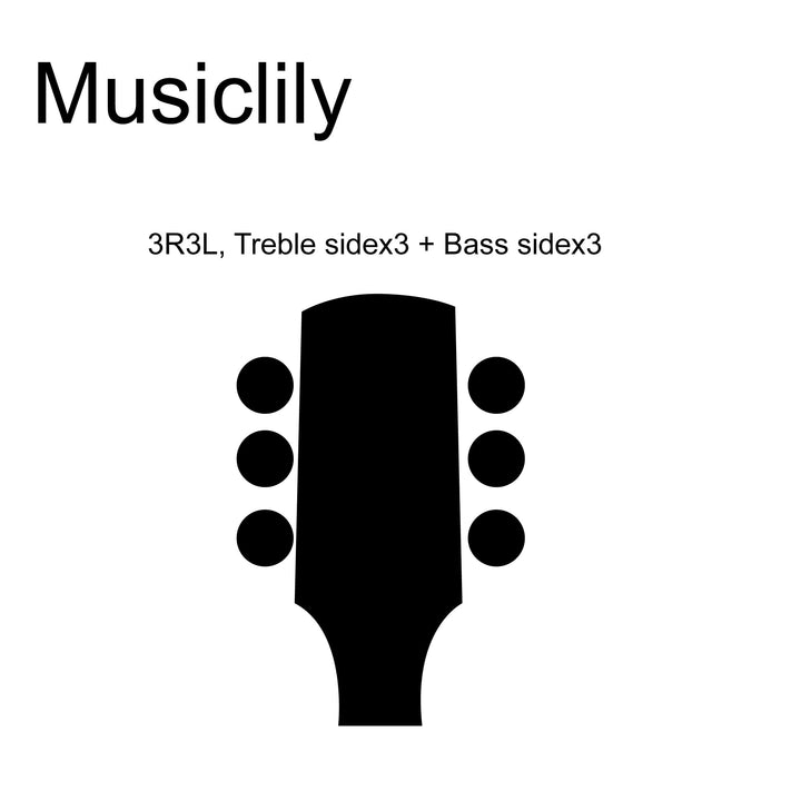 3+3 Epi Style Guitar Machine Head Sealed Tuners Tuning Pegs Set for Les Paul Style Electric Guitar or Acoustic Guitar Half Moon Button Chrome