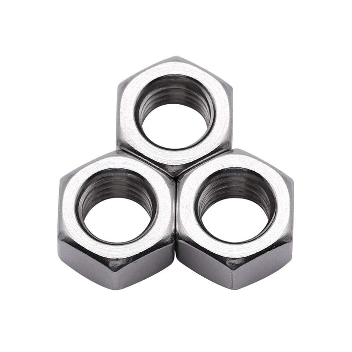 UNC 1/4-20 Hex Nuts Stainless Steel Hex Nuts 304 Stainless Steel Full Thread Nuts, 50 pcs
