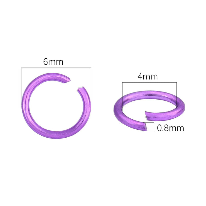 2250pcs Aluminum Jump Rings for Jewelry Making Chainmail Rings 6 mm 24 Gauge Soft Open Jump Rings Boxed Jumprings for DIY Necklaces Earring Bracelet Key Rings Crafts, 10 Colored Jump Rings