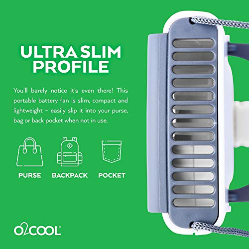 Deluxe Necklace Fan | Battery Powered, Hands-Free Personal Cooling Fan w/Adjustable Lanyard, Table Top Stand + Wearable Clip (Assorted Multi Color (4 Pack))