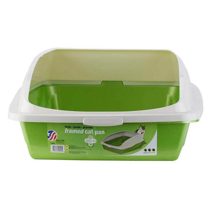 Pets Large High Sided Cat Litter Box with Frame, Blue, CP4