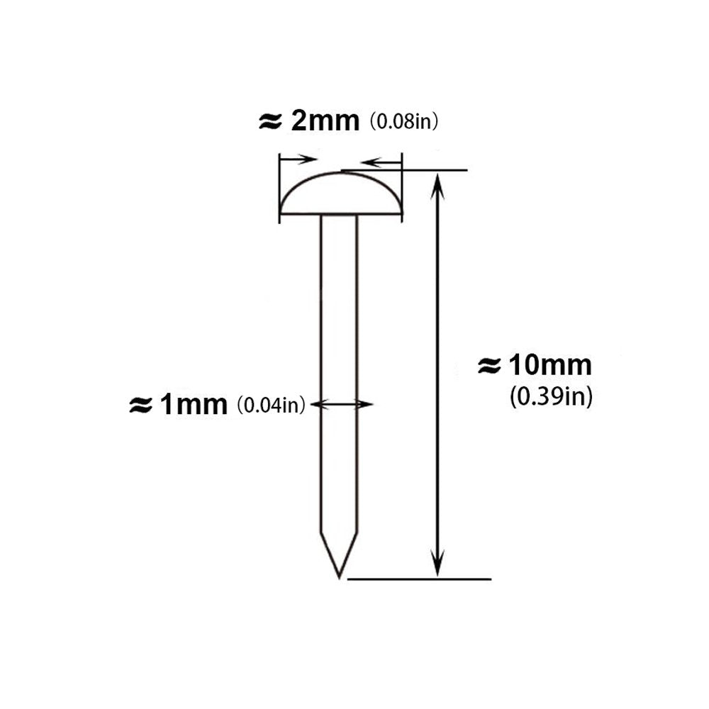 1 * 10Mm, Black: Small Nails, Bluelec 200Pcs Wooden Nail for Household Decoration, String Art, DIY & Crafts (1×10Mm, Black)