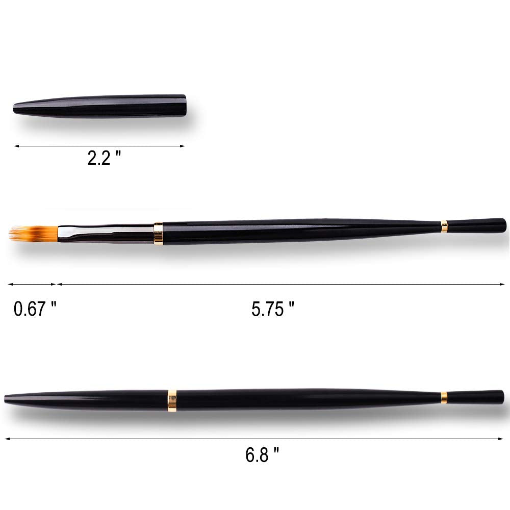 1Pc Nail Art Gradient Painting Brush Mermaid Design Acrylic UV Gel Nail Ombre Pen Manicure Polish Tools