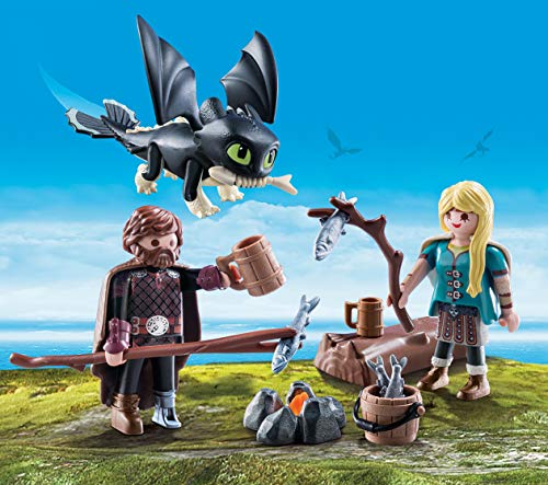 How to Train Your Dragon III Hiccup & Astrid with Baby Dragon Multicolor