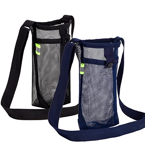 Water Bottle Holder/Carrier with Adjustable Shoulder Strap Beach Bottle Bag Dog Water Bottle Sling/Sleeve for Sports Gym Hiking Camping Walking Travel Essentials
