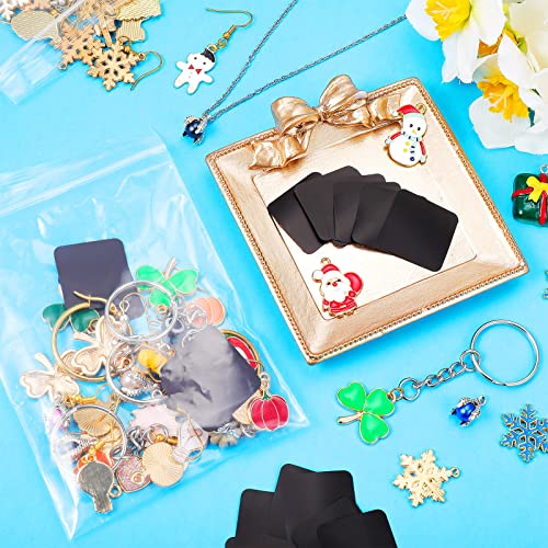 200 Pcs Anti Tarnish Strips with Clear Plastic Jewelry Bags Sets,100 Pcs Transparent Jewelry Storage Bags and 100 Pcs Anti Tarnish Tabs Strips for Packaging Jewelry Rings Earrings
