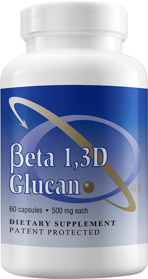 Immune Support Supplement with 500mg of Highly Purified Beta Glucan Per Capsule (Pack of 1)
