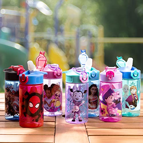 Marvel SpiderMan Kids Spout Cover and Built-in Carrying Loop Made of Plastic, Leak-Proof Water Bottle Design (BPA-Free), Red, 16oz