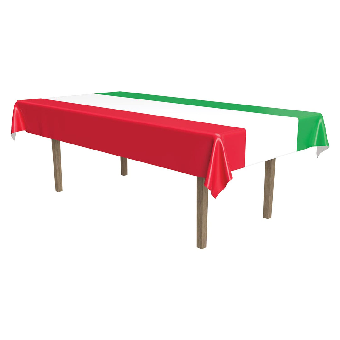 International Tablecover (red, White, Green) Party Accessory (1 Count) (1/Pkg)