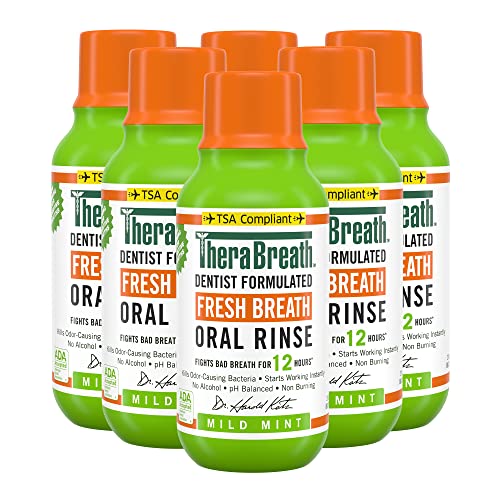 Fresh Breath Dentist Formulated Oral Rinse, Mild Mint, 3 Fl Oz (Pack of 6)