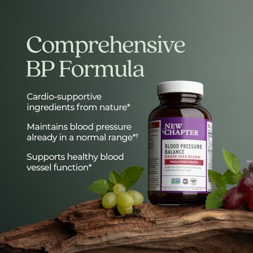 Blood Pressure Supplement Take Care with Organic, Vegan Grapeseed + Black Currant + Non-GMO Ingredients, 30 Count