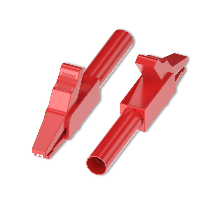 10PCS Insulated Alligator Crocodile Clips with 4mm Banana Jack Socket 300V 15A Five Colors for Multimeter Electrical Testing