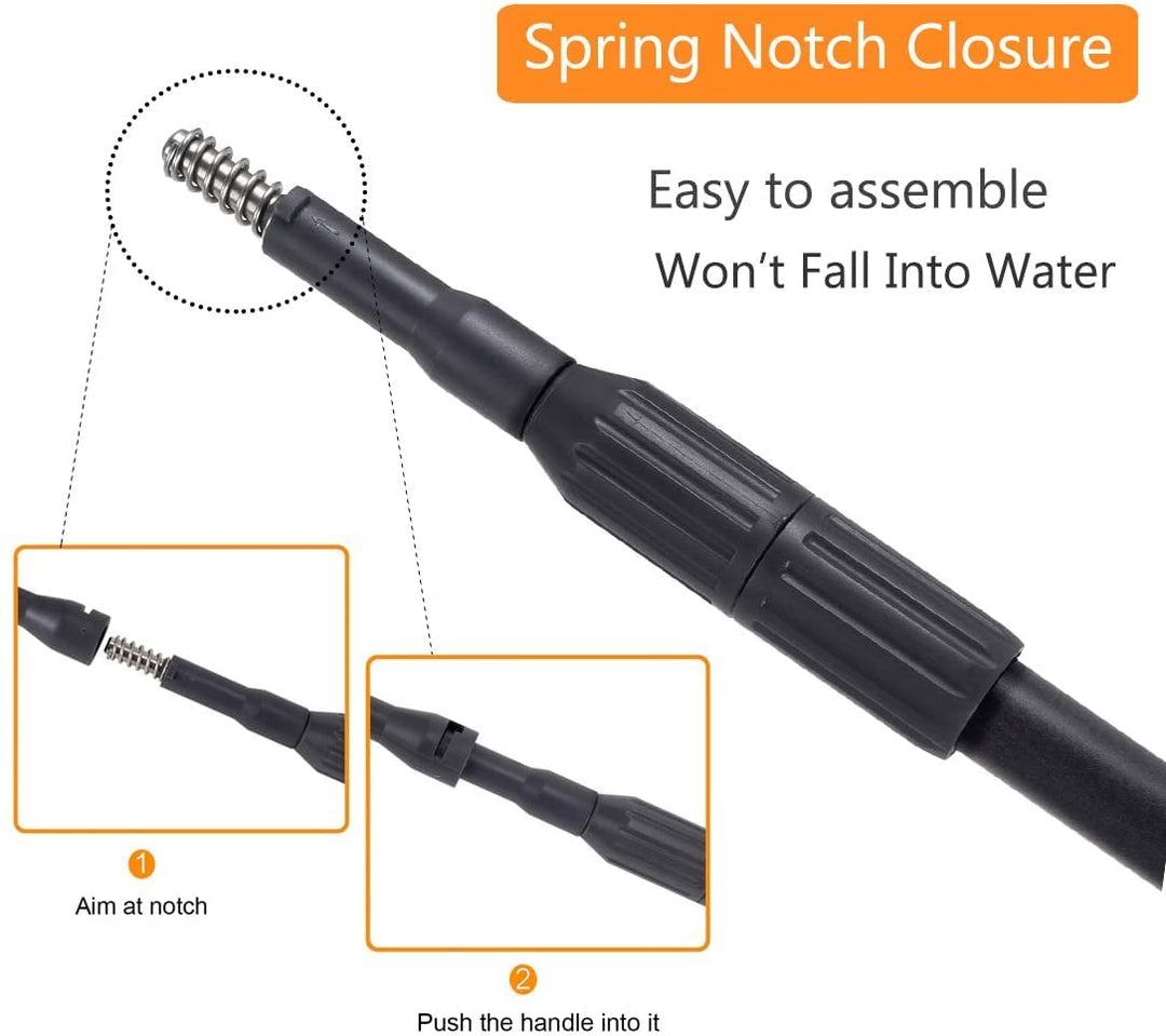 Carbon Fiber 6 in 1 Aquarium Cleaning Tool Kit Al-gae Scraper Scrubber Pad Sponge Telescopic Handle Fish Tank Brush Cleaner Set for Saltwater Freshwater