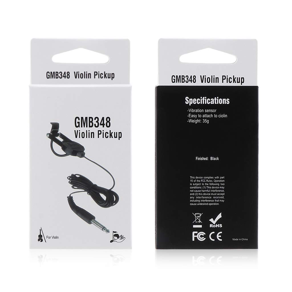 Violin Pickup WCP-60V Clip-on Pickup for Violin with 1/4 Jack 2.5M Professional Violin Pickup