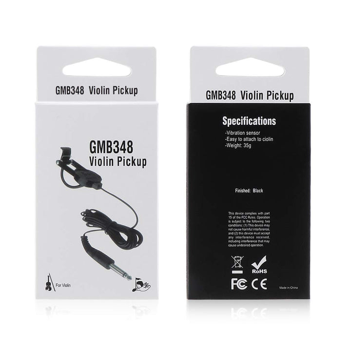 Violin Pickup WCP-60V Clip-on Pickup for Violin with 1/4 Jack 2.5M Professional Violin Pickup