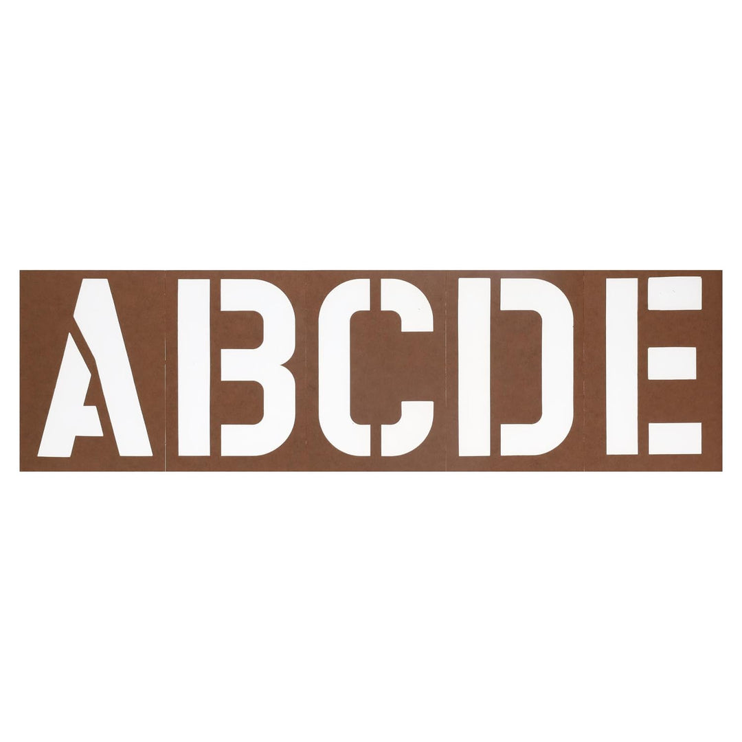 Oiled Stencil Board Lettering, 6-inch Set, Natural