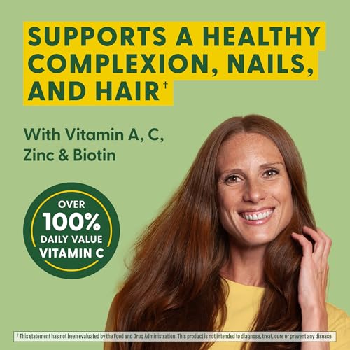 Skin, Nails & Hair 2 - Vitamins For Women & Men - Biotin, Vitamin A, Vitamin C, Zinc, Vitamin B6, Vitamin E, Pantothenic Acid - Vegan - Made Without 9 Food Allergens - 90 Tabs (45 Servings)