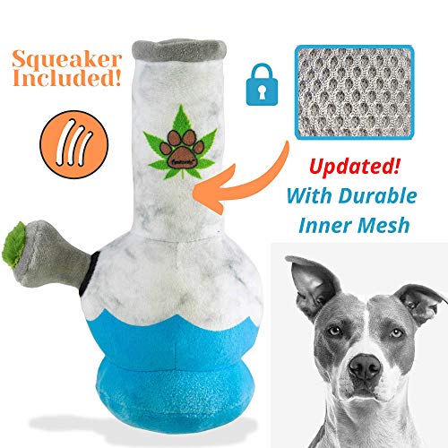 Puppy Chiefer 3000 - Funny Dog Toys - Plush Squeaky Weed for Medium, Small and Large - Cute Dog Gifts for Dog Birthday - Cool Stuffed Dog Toys