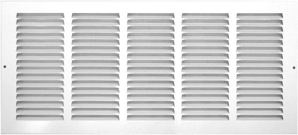 Accord ABRGWH248 Return Grille with 1/2-Inch Fin Louvered, 24-Inch x 8-Inch(Duct Opening Measurements), White