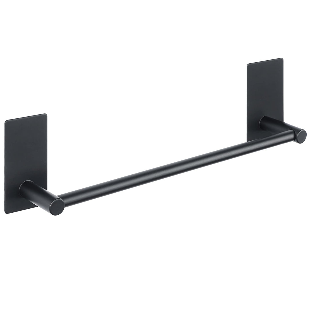Towel Racks for Bathroom, 28 Inch SUS 304 Stainless Steel Adhesive Towel Bar No Drill, Strong Adhesion Matte Black Towel Rack, Rustproof Bath Towel Holder
