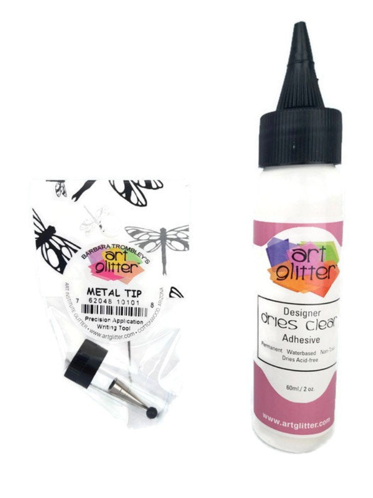 Glue Designer Dries Clear Adhesive 2 oz with Ultra Fine Metal Tip