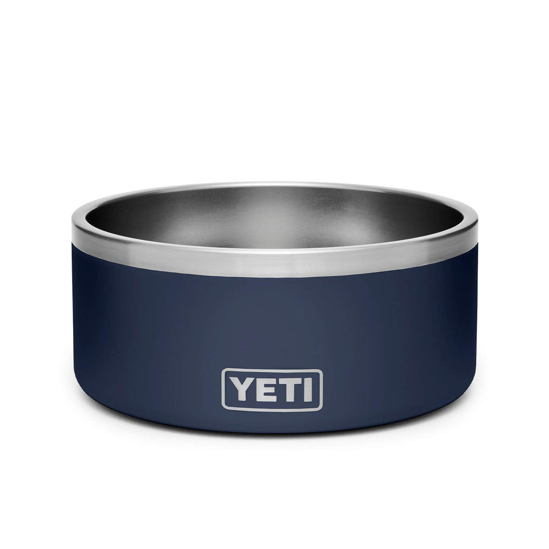Boomer 8, Stainless Steel, Non-Slip Dog Bowl, Holds 64 Ounces, Navy