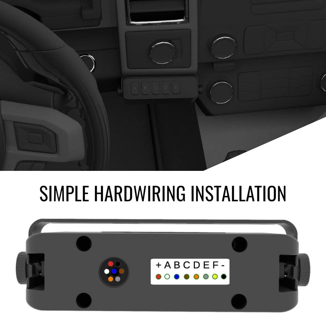 Universal Switch Box Weatherproof Controller Switch Box with On/Off Switches + Momentary Switch - Control Box for Car, Truck, RV, Camper, Boat Rocker Switch Panel (5 Switch Box)