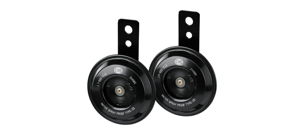 012588011 Motorcycle Series Black 12V Disc Horn Kit (Universal Fit-Set/Box)