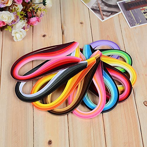 Yellow Quilling Paper Gradient Quilling Strips 5MM Crafts Paper Filigrana Color Ramps Chromatic Crescendo 120pcs Length 21inch