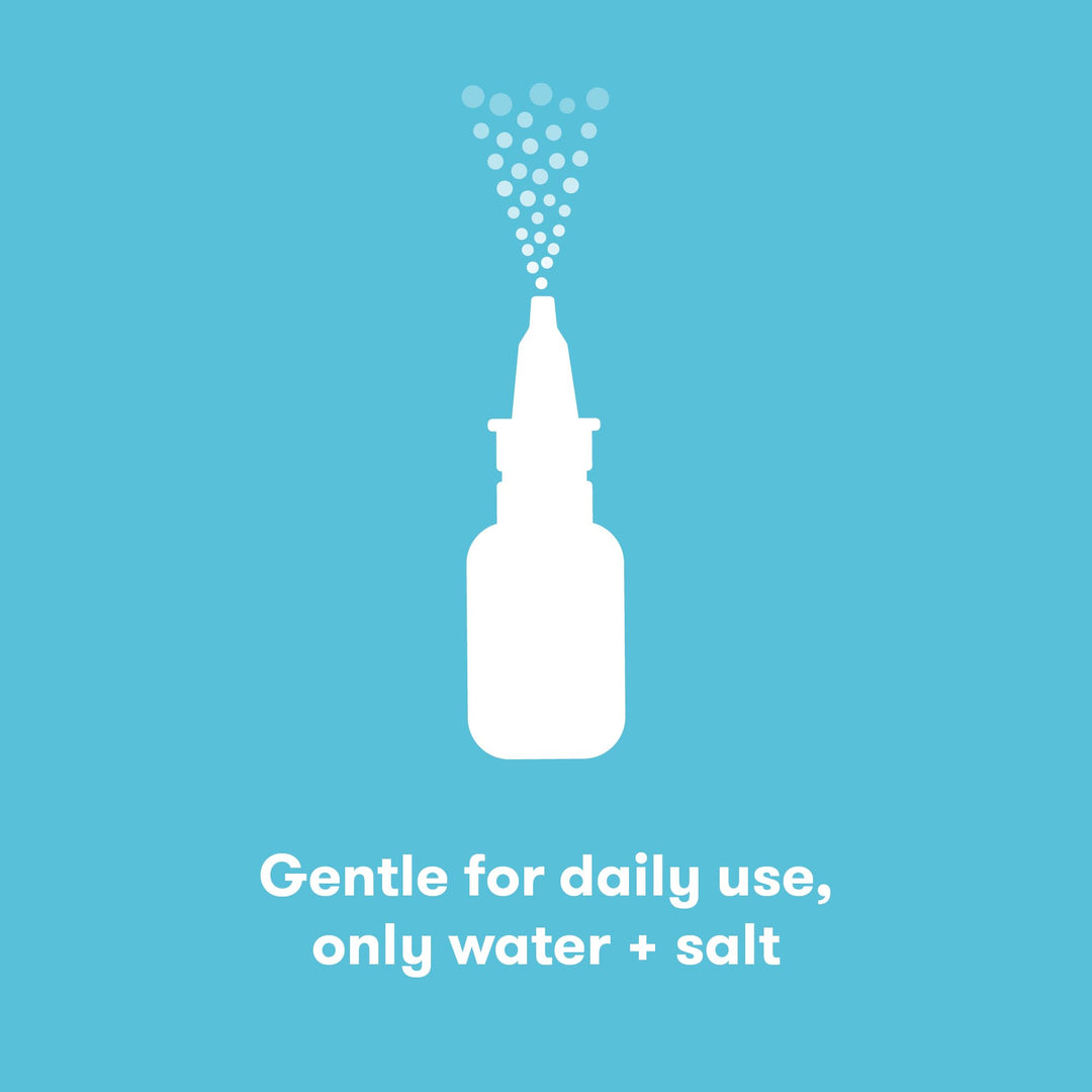 NoseFrida Saline Mist Spray, Baby Saline Nasal Spray, Nasal Spray Decongestant to Soften Nasal Passages, Baby Saline Spray for Congestion Relief, 0.68 fl.oz.