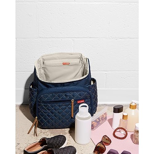 Diaper Bag Backpack: Forma, Multi-Function Baby Travel Bag with Changing Pad & Stroller Attachment, Navy