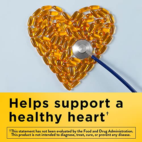 Burp Less Fish Oil 1000 mg Softgels, Fish Oil Supplements, Omega 3 Fish Oil for Healthy Heart Support, Omega 3 Supplement with 150 Softgels, 75 Day Supply