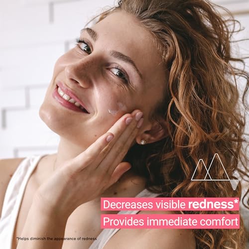Roseliane Redness Relief Face Cream 1.35 fl.oz. | Hydrating Moisturizer for Sensitive Skin Prone to Redness | Soothes and Decrease visible Redness | Makeup Base, Non Comedogenic