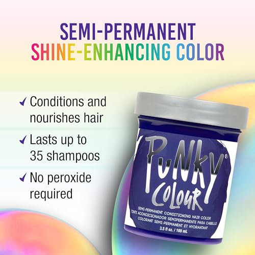 Violet Semi Permanent Conditioning Hair Color | Non-Damaging Hair Dye | Vegan, PPD and Paraben Free | Vibrant Hair Color | Easy To Use | Lasts Up To 35 washes | 3.5oz