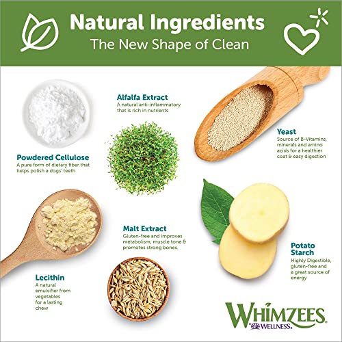 Wellness Alligator Dog Dental Treats, Natural Chews, Large Size, (6 Count)