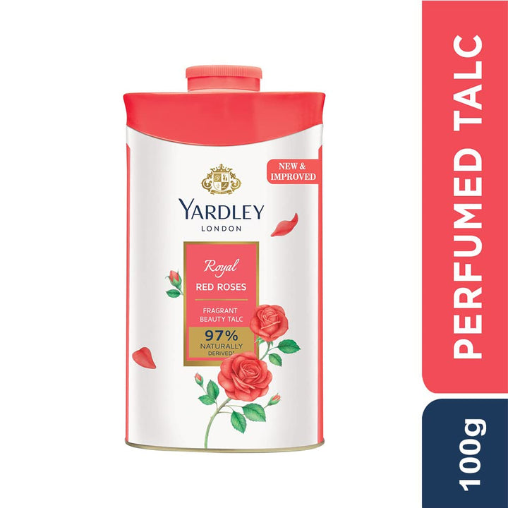 London RED ROSE Perfumed Deodorizing Talc Talcum Powder 100gm