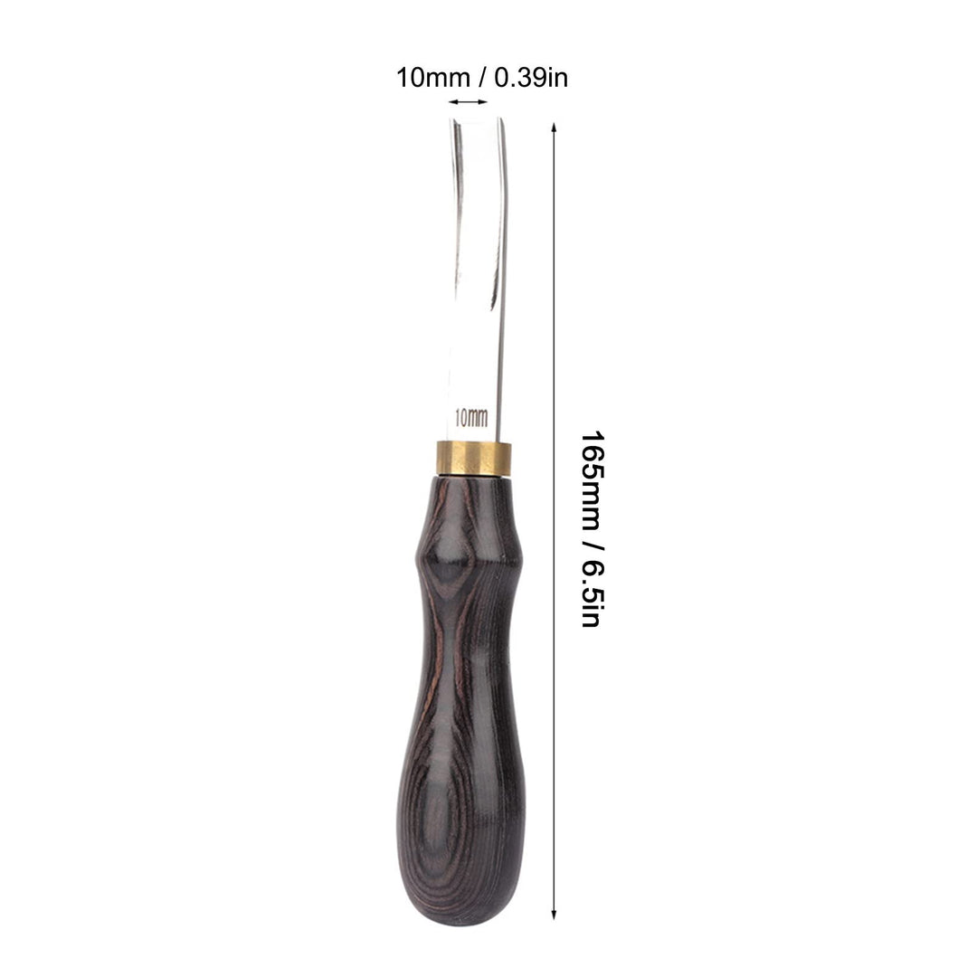 Beveler Leather Skiving Beveler Leather Wood Handle Craft Keen Cutting Tool, 4mm/6mm/8mm/10mm Optional(10mm)