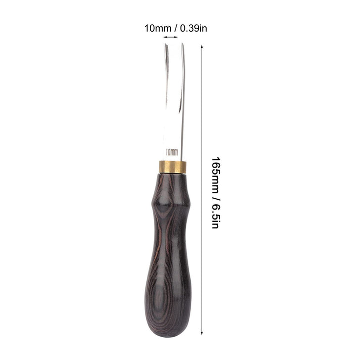 Beveler Leather Skiving Beveler Leather Wood Handle Craft Keen Cutting Tool, 4mm/6mm/8mm/10mm Optional(10mm)