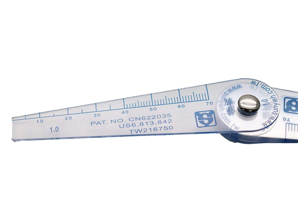 Feeler Gauge Plastic 13 in 1 Gap Measuring Tool 0.05-1mm Marked Metric and Imperial for Measuring Gap Width Thickness