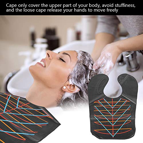 Hair Capes Professional for Dyeing Hair Hairdressing Waterproof Oilproof Cutting Hair Beard Hairdressing Salon Barber Cape Anti-Static Haircut(Black)