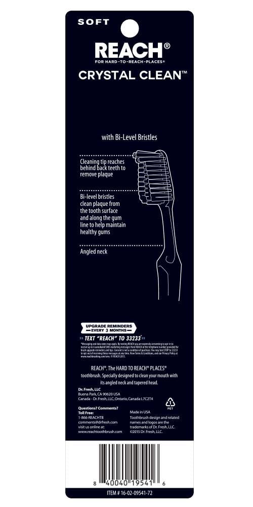 Crystal Clean Soft Value Pack Adult Toothbrushes, 2 Count