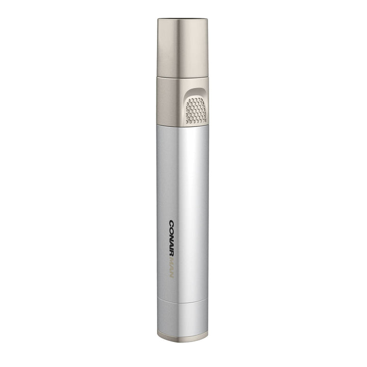 Man Nose Hair Trimmer for Men, For Nose, Ear, and Eyebrows, Patent 360 Bevel Blade for No Pull, No Snag Trimming Experience, Cordless High Performance Metal Trimmer