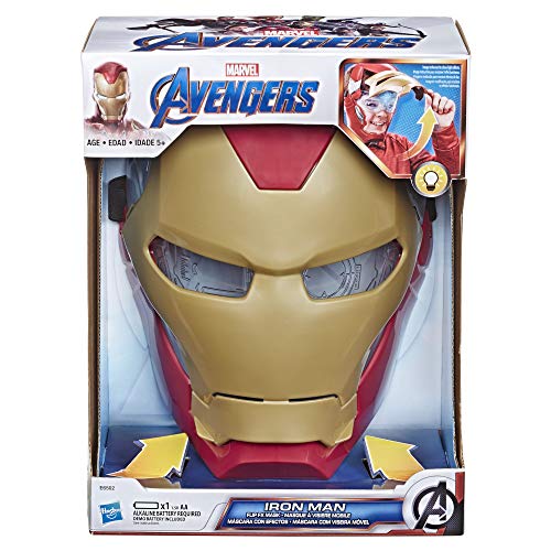 Avengers Iron Man Flip FX Mask with Flip-Activated Light Effects for Costume and Role-Play Dress Up Brown/a