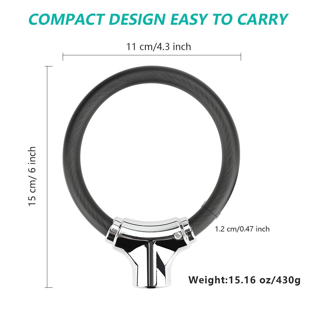 Mini Bike Lock Cable Portable Anti-Theft Bike Bicycle Lock Security Cycling Cable Lock Zinc Alloy Senior Waterproof Travel Luggage Locks Helmet Lock