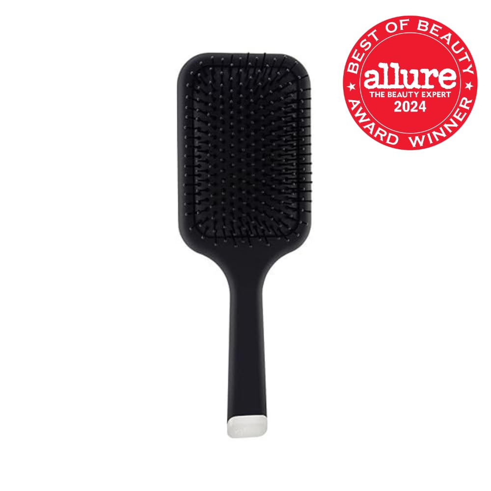 The All-Rounder Paddle Hair Brush Detangling Hair Brush for Thick Hair Broad Flat Base to Create Straight and Sleek Blow-Dries Set Your Style, Brush Out Waves, and Add Texture Black